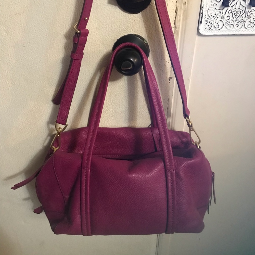 Vera Bradley pink leather satchel